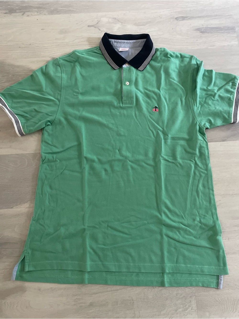 Brooks Brothers Original Fit Green Mesh Polo Shirt ~ L ~